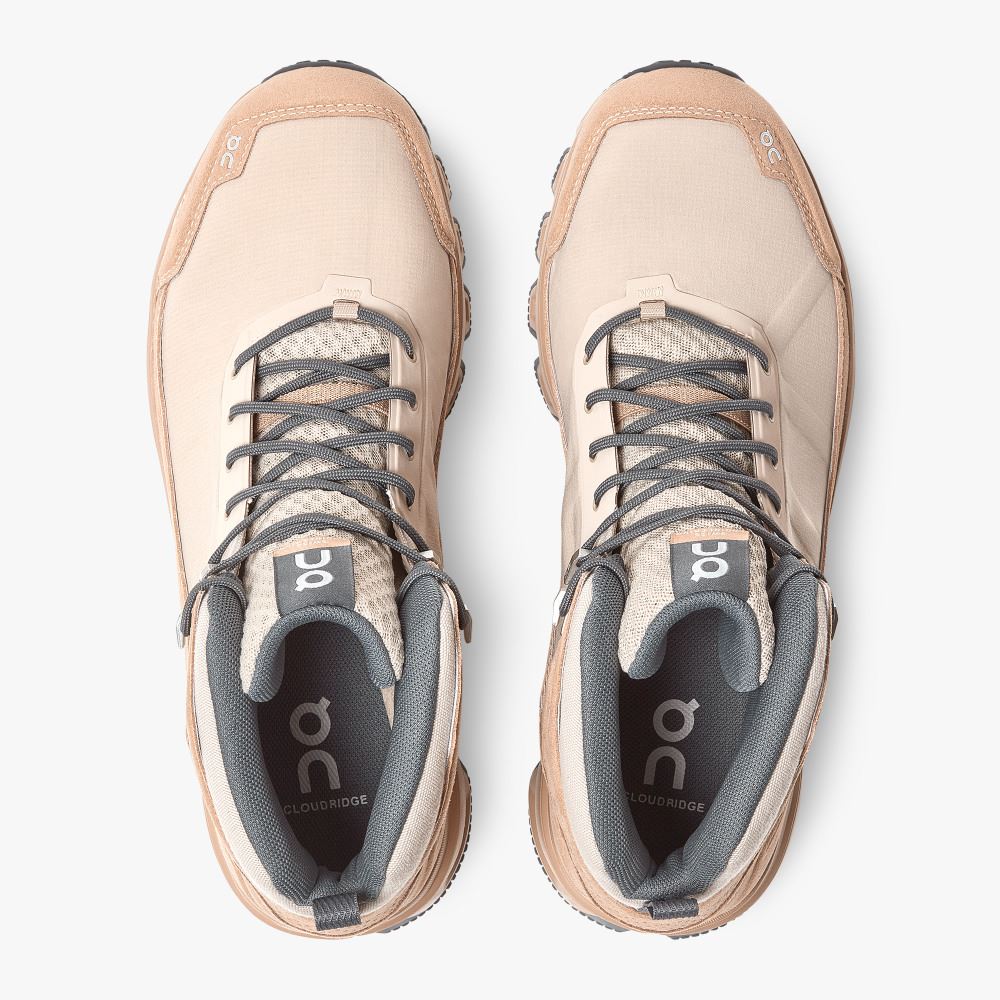 Apricot Men's On Running Cloudridge Hiking Shoes | IGO167ZZ