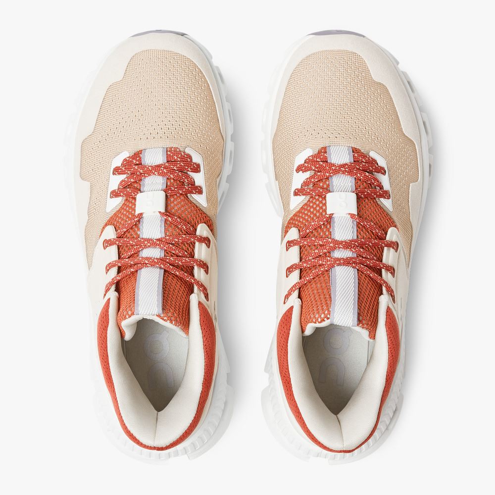 Beige Women's On Running Cloud Hi Sneakers | UFR1284ZR