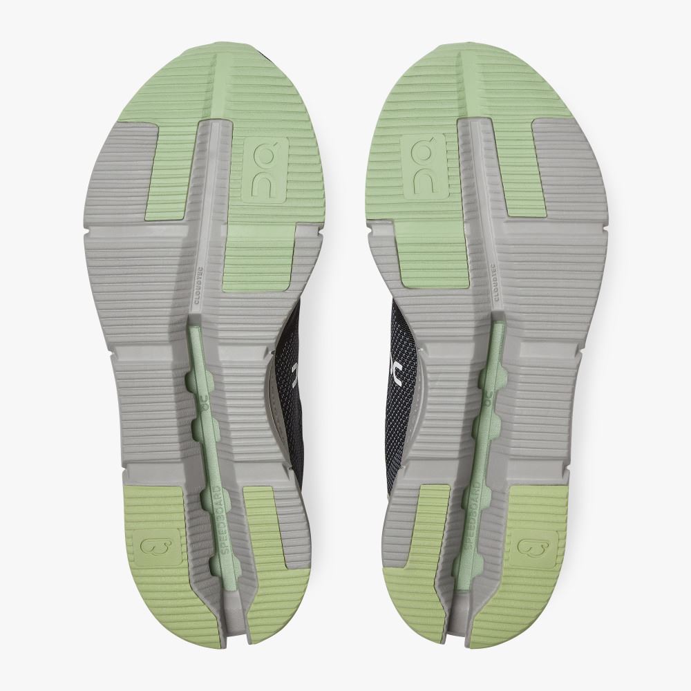 Black Green Men's On Running Cloudnova Sneakers | JAN835PC