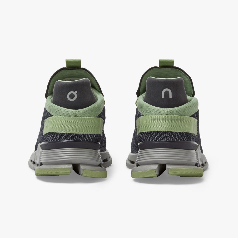 Black Green Men's On Running Cloudnova Sneakers | JAN835PC