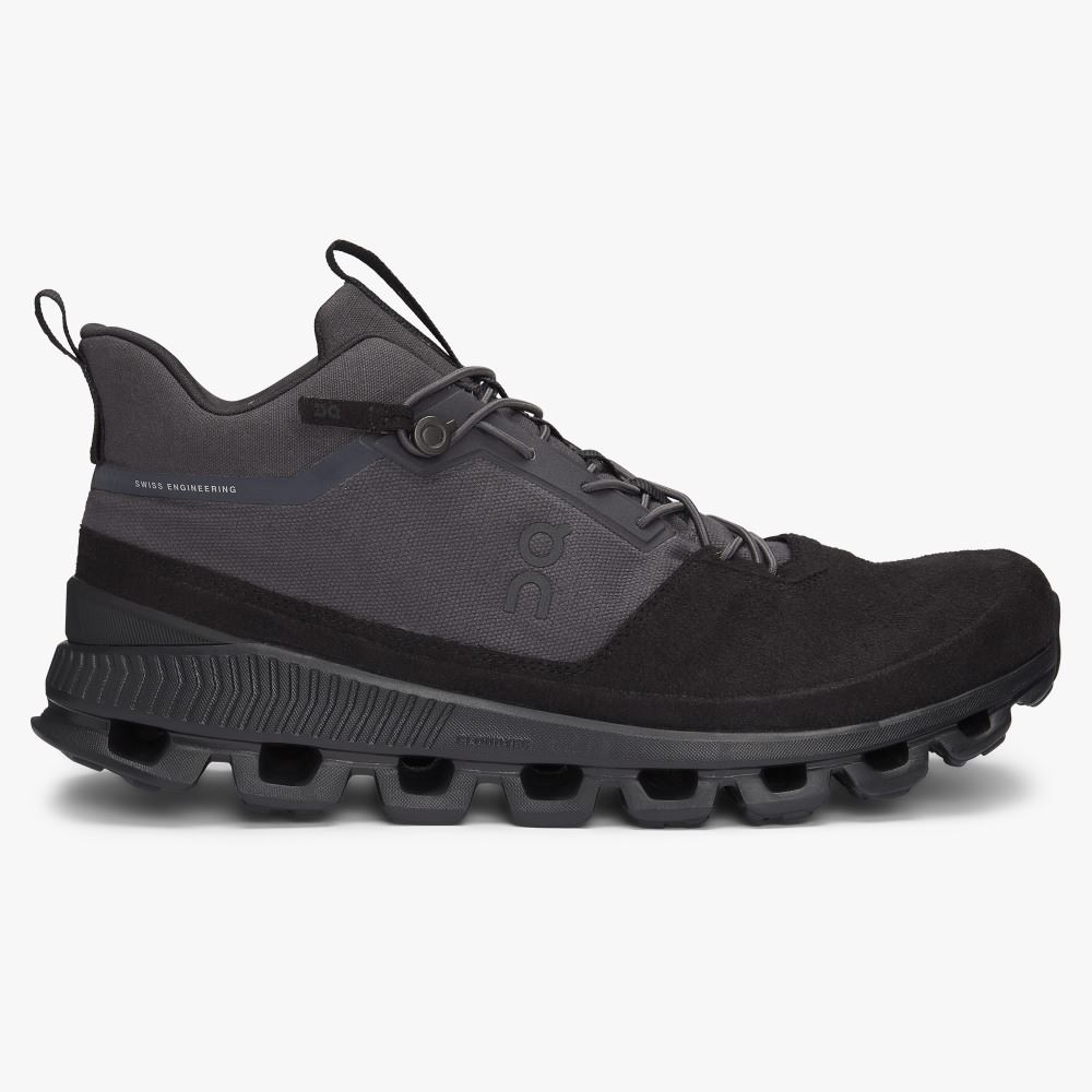 Black Grey Men\'s On Running Cloud Hi Sneakers | VTP688HU