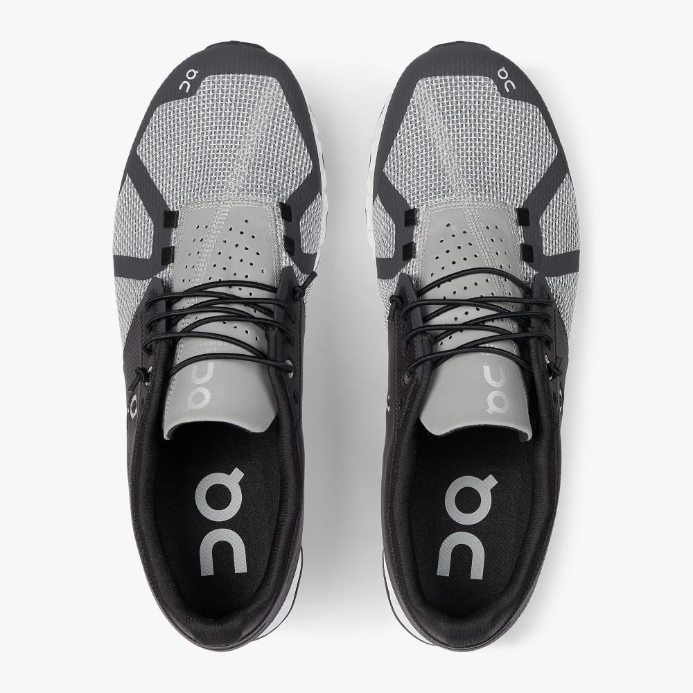Black Grey Men's On Running Cloud Sneakers | ALO6876II