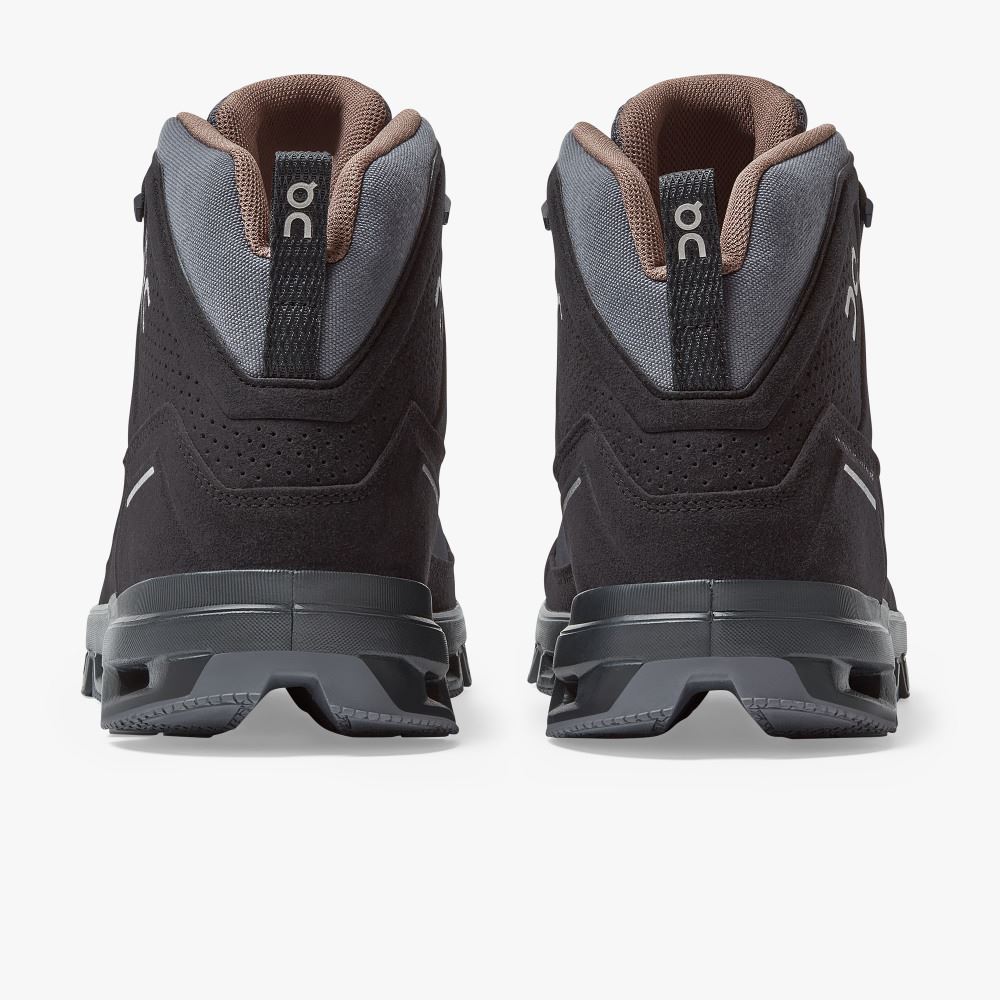 Black Grey Men's On Running Cloudridge Hiking Shoes | HXD398NC