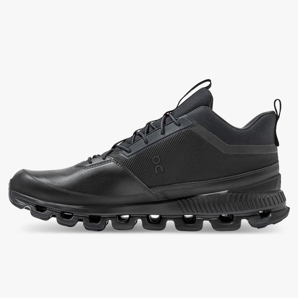 Black Men's On Running Cloud Hi Sneakers | YSS2786BD