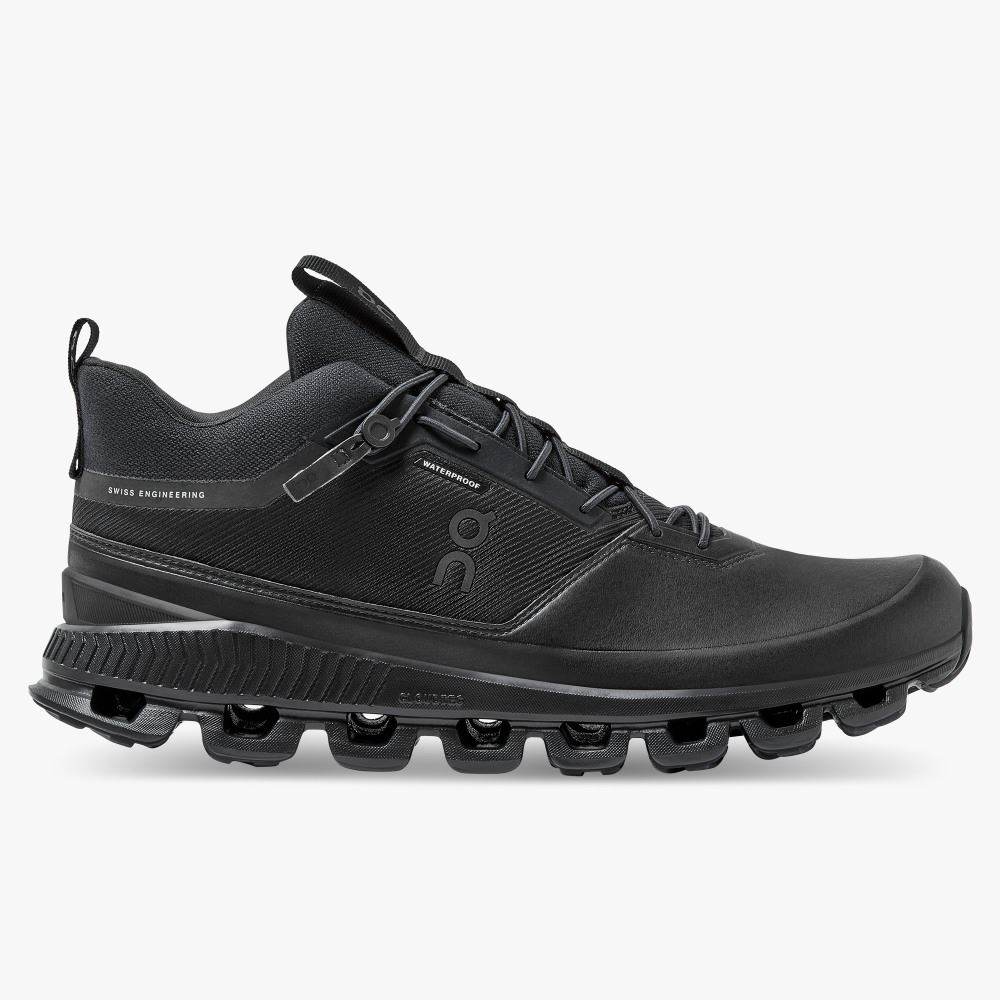 Black Men\'s On Running Cloud Hi Sneakers | YSS2786BD