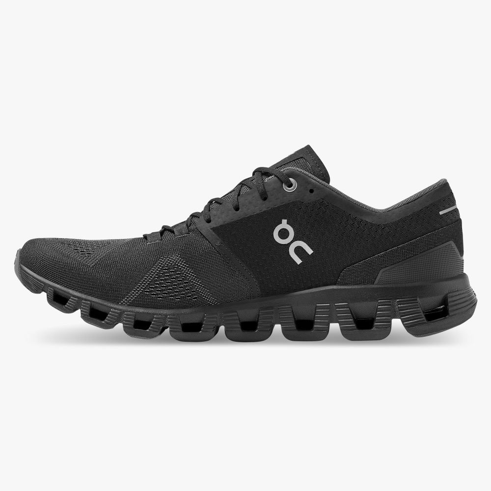 Black Men's On Running Cloud X Road Running Shoes | YXH433SI