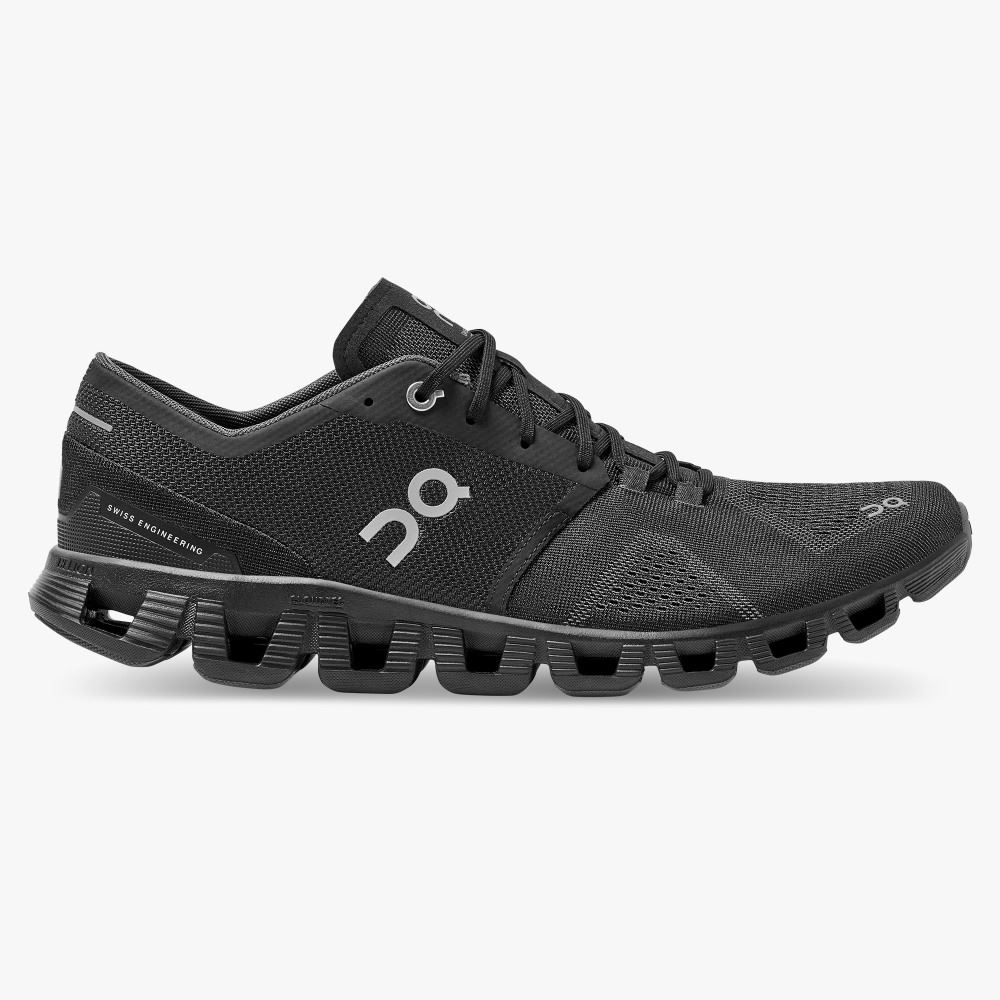 Black Men\'s On Running Cloud X Road Running Shoes | YXH433SI