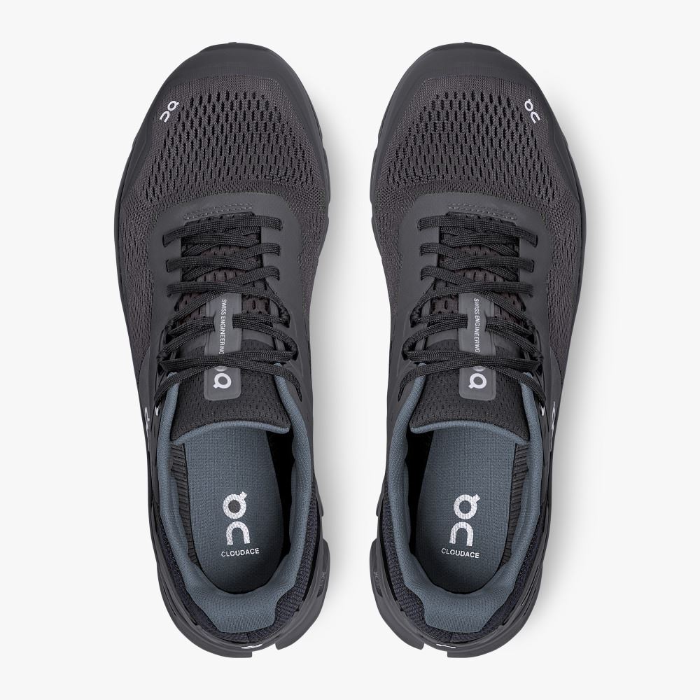 Black Men's On Running Cloudace Road Running Shoes | KEI9658GH