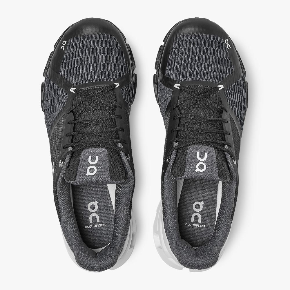 Black Men's On Running Cloudflyer Road Running Shoes | RBA4821JD