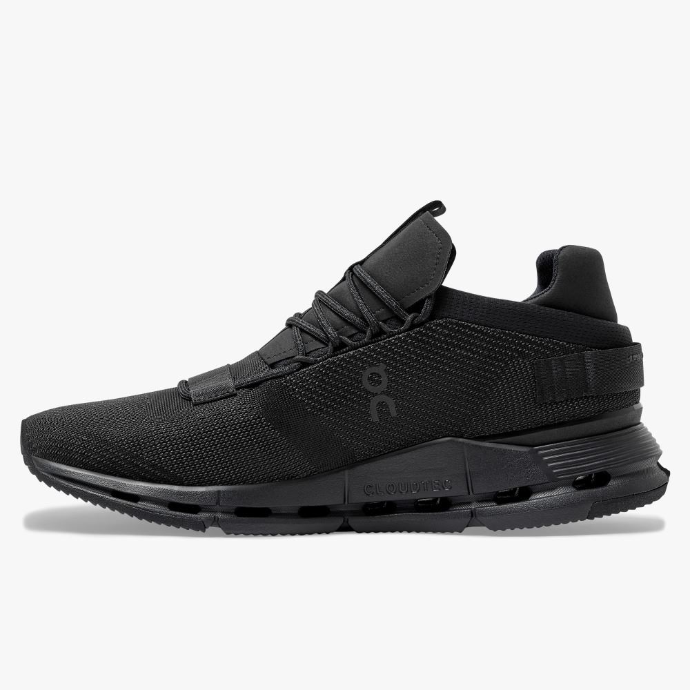 Black Men's On Running Cloudnova Sneakers | CUC499VF