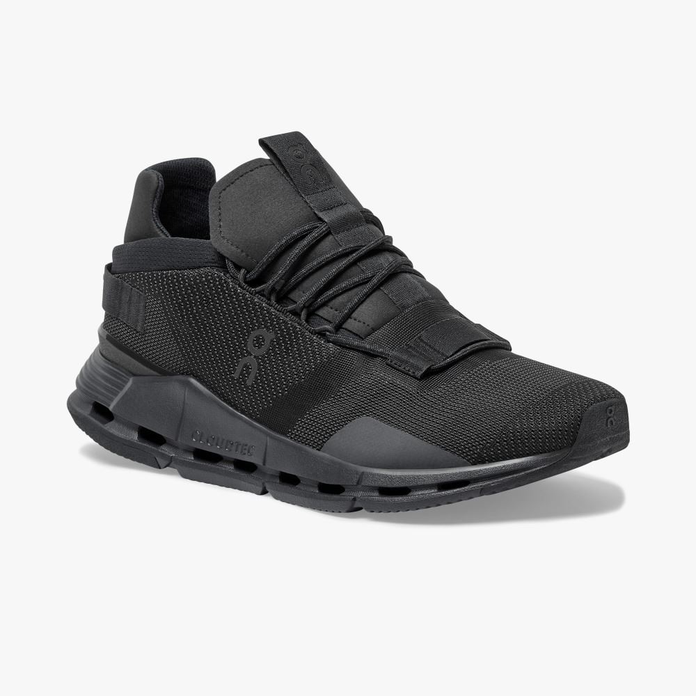 Black Men's On Running Cloudnova Sneakers | CUC499VF