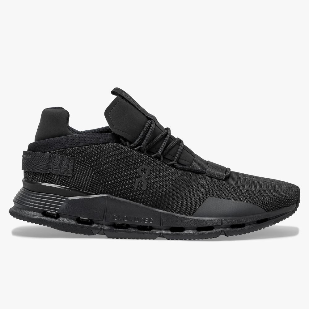 Black Men\'s On Running Cloudnova Sneakers | CUC499VF