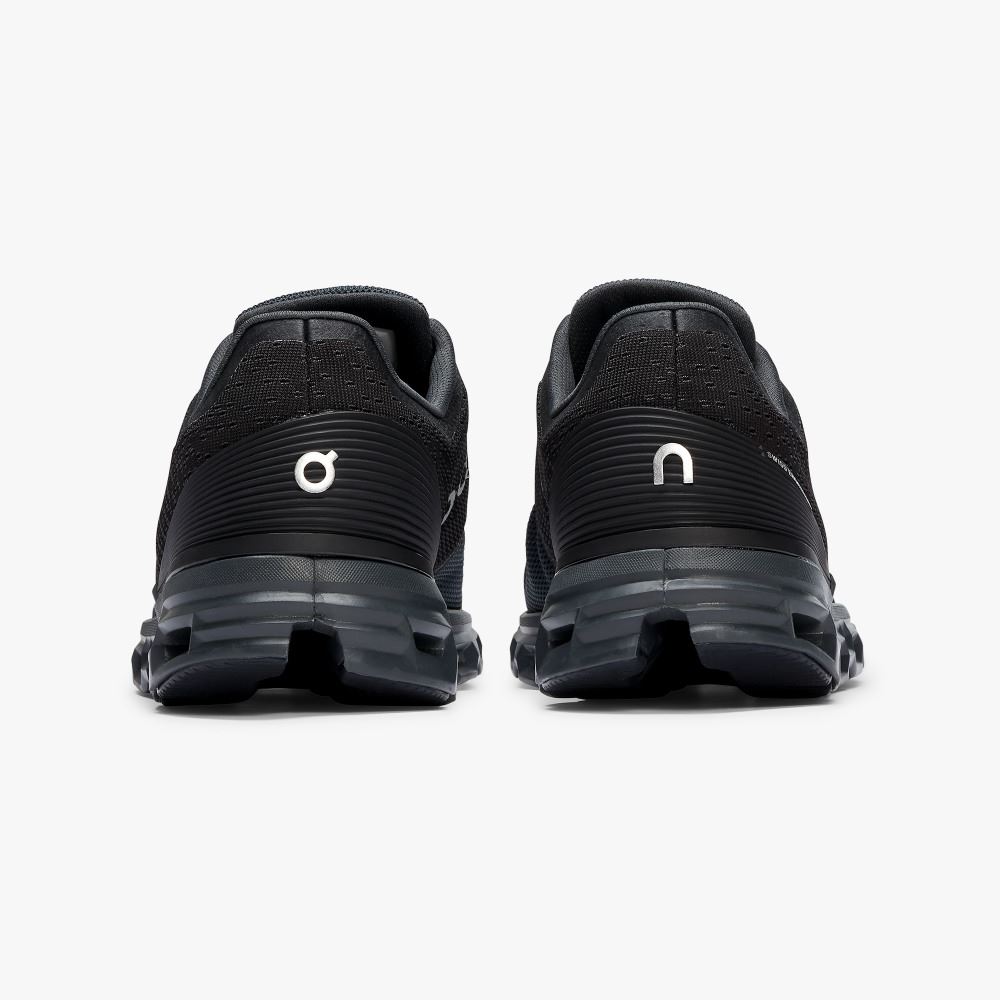 Black Men's On Running Cloudstratus Road Running Shoes | EFU2179AM