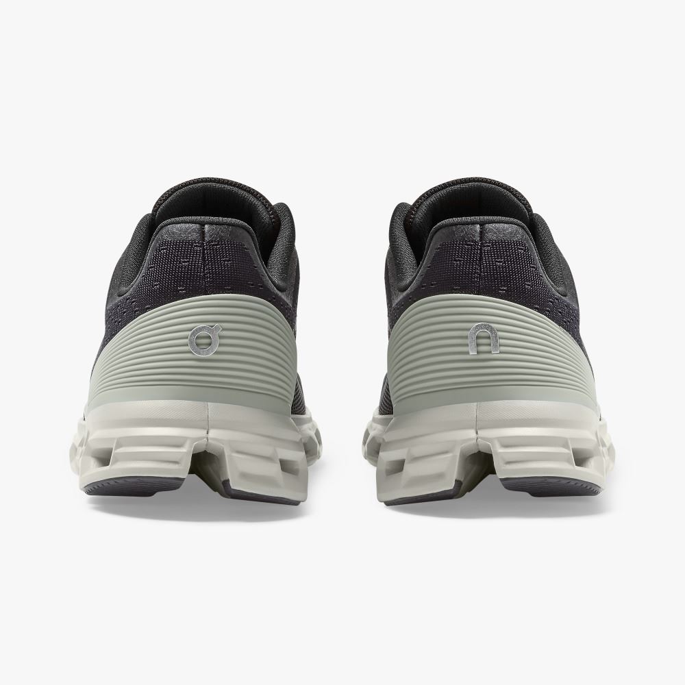 Black Men's On Running Cloudstratus Road Running Shoes | TCR353VR