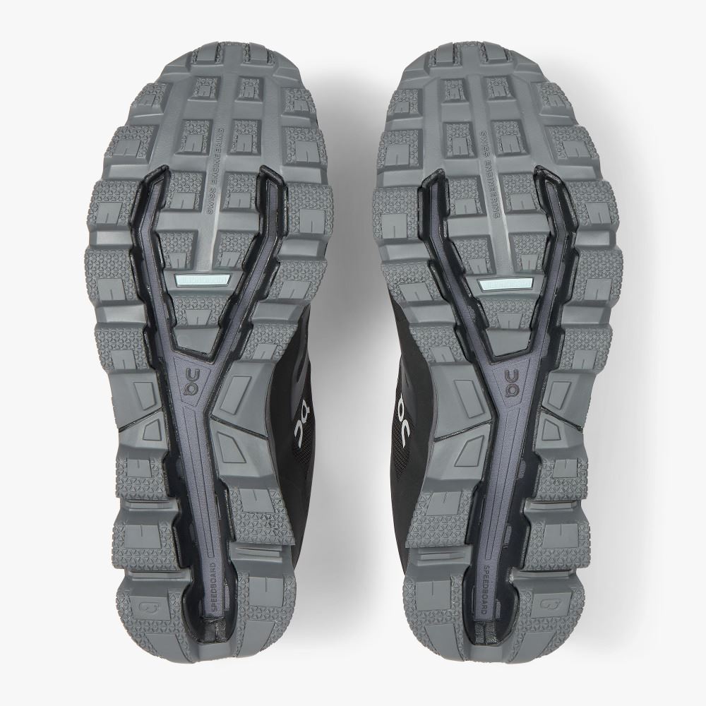 Black Men's On Running Cloudventure Trail Running Shoes | QXD2793PR