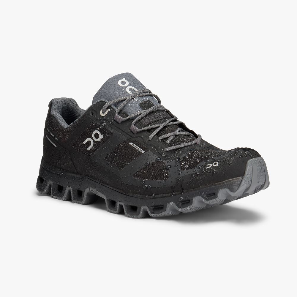 Black Men's On Running Cloudventure Trail Running Shoes | QXD2793PR