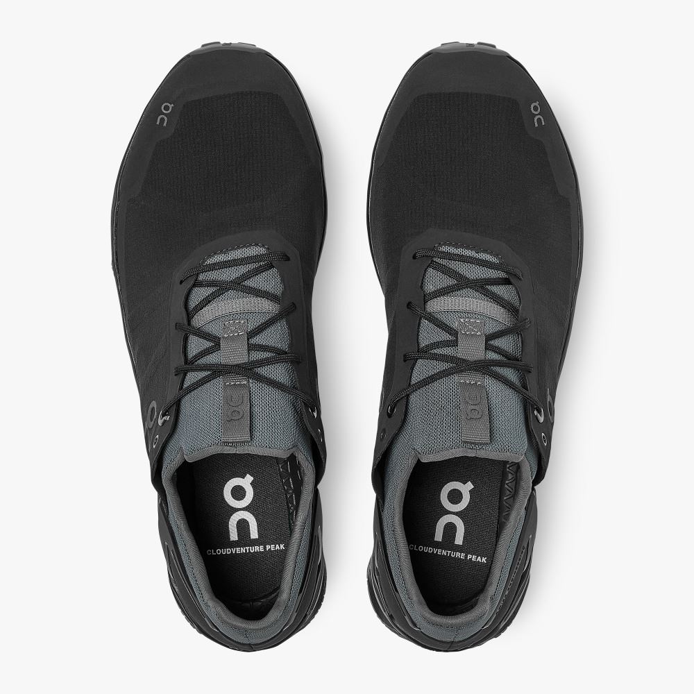 Black Men's On Running Cloudventure Trail Running Shoes | VHX4156RT