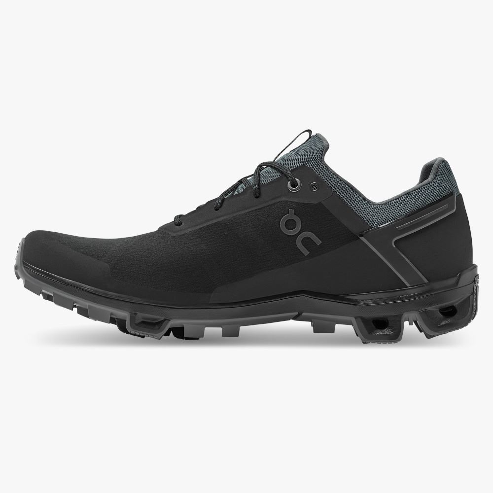Black Men's On Running Cloudventure Trail Running Shoes | VHX4156RT