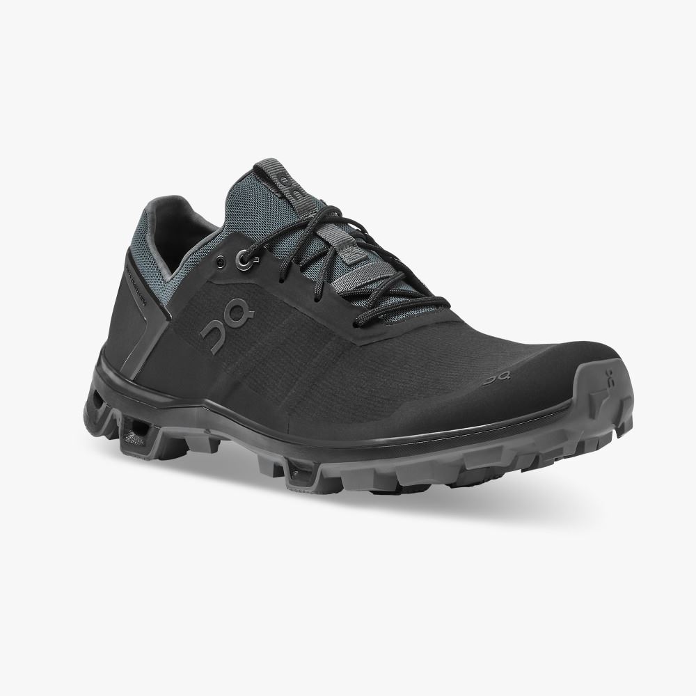 Black Men's On Running Cloudventure Trail Running Shoes | VHX4156RT