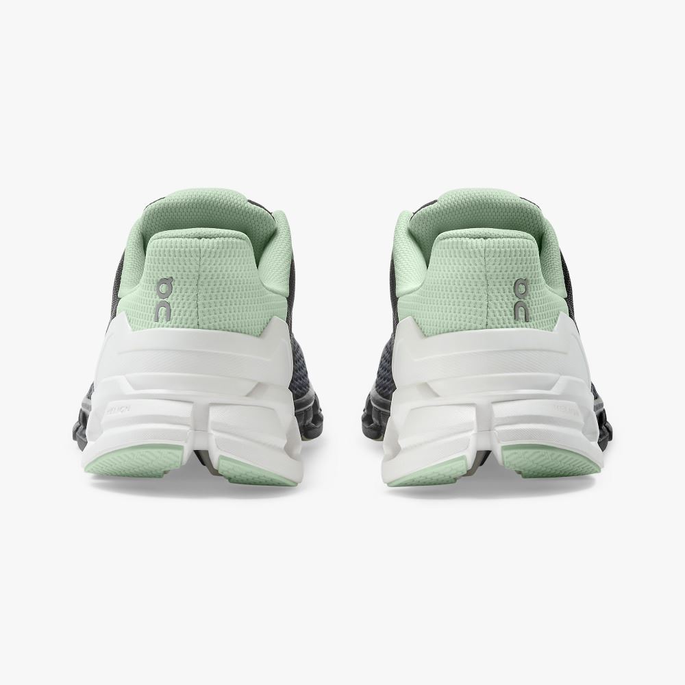Black White Green Women's On Running Cloudflyer Road Running Shoes | GAQ5533HE