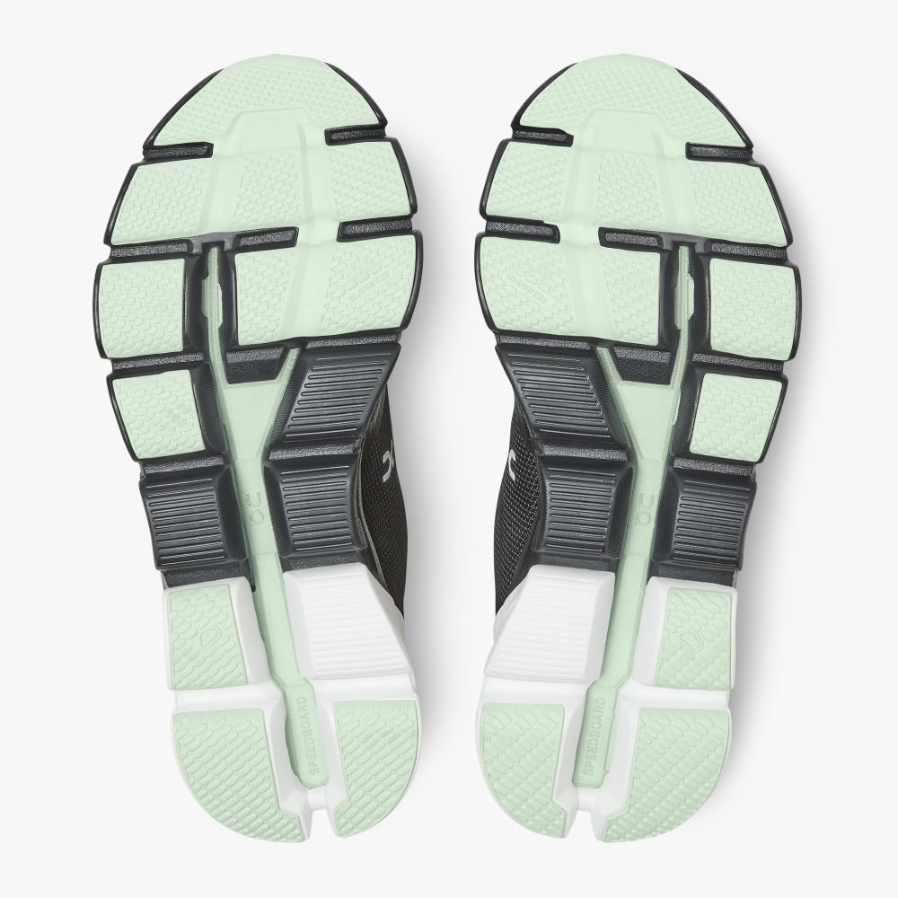 Black White Green Women's On Running Cloudflyer Road Running Shoes | WUS4010BF