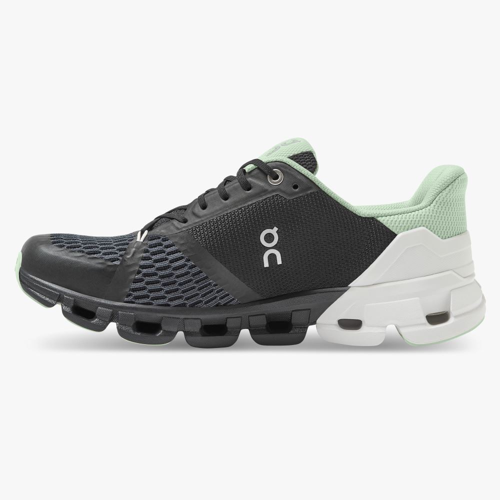 Black White Green Women's On Running Cloudflyer Road Running Shoes | WUS4010BF