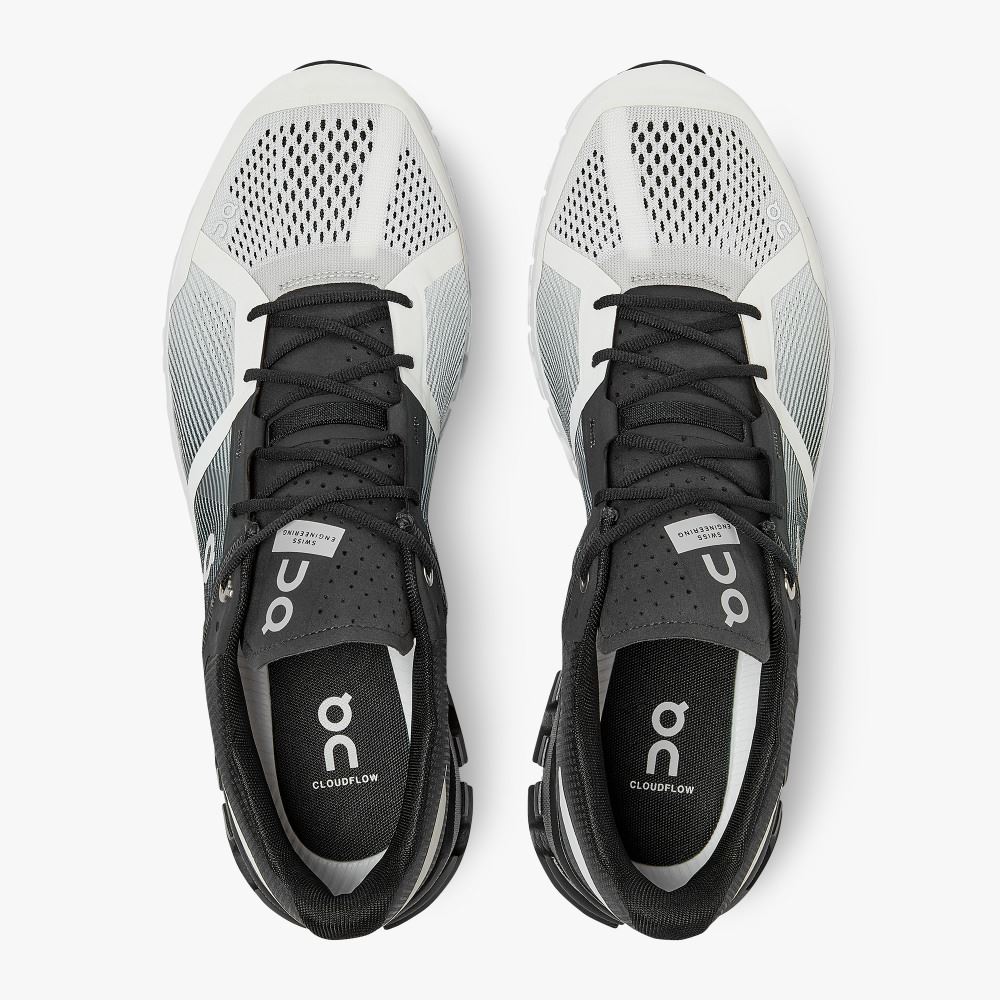 Black White Men's On Running Cloudflow Road Running Shoes | TBT6533HU
