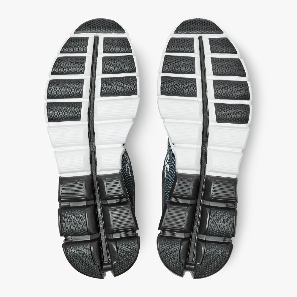Black White Men's On Running Cloudflow Road Running Shoes | TBT6533HU