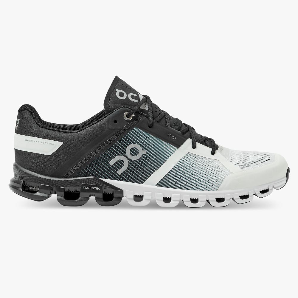 Black White Men\'s On Running Cloudflow Road Running Shoes | TBT6533HU