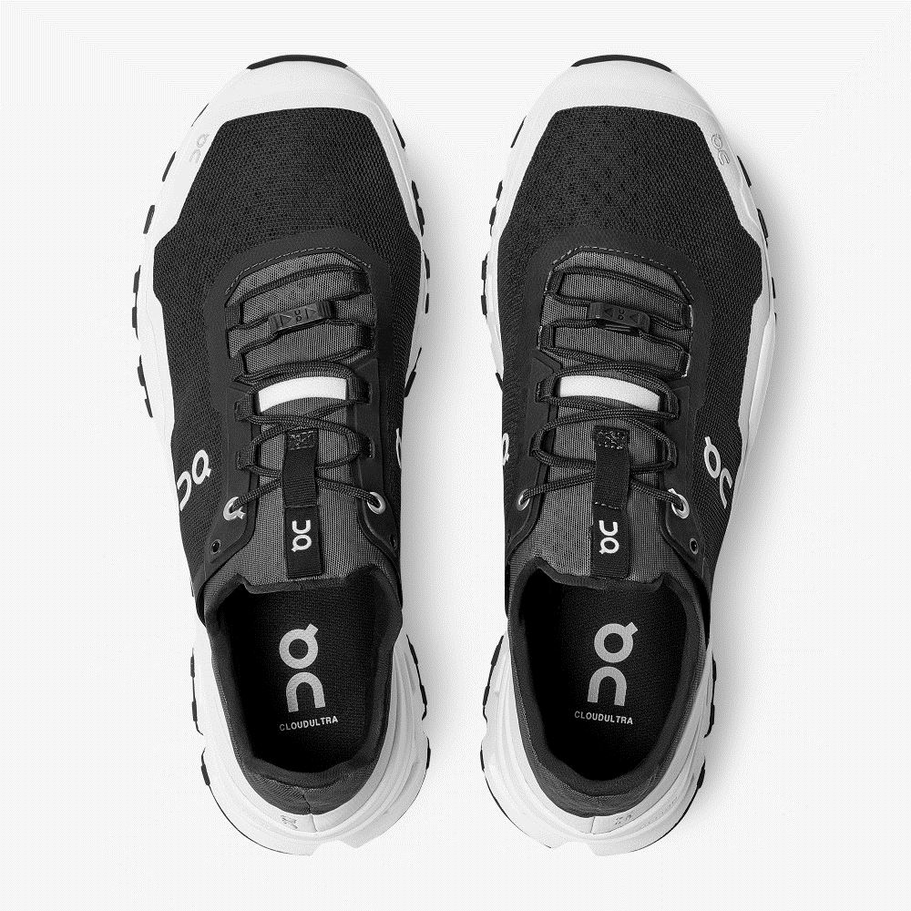Black White Men's On Running Cloudultra Trail Running Shoes | PUD367QX