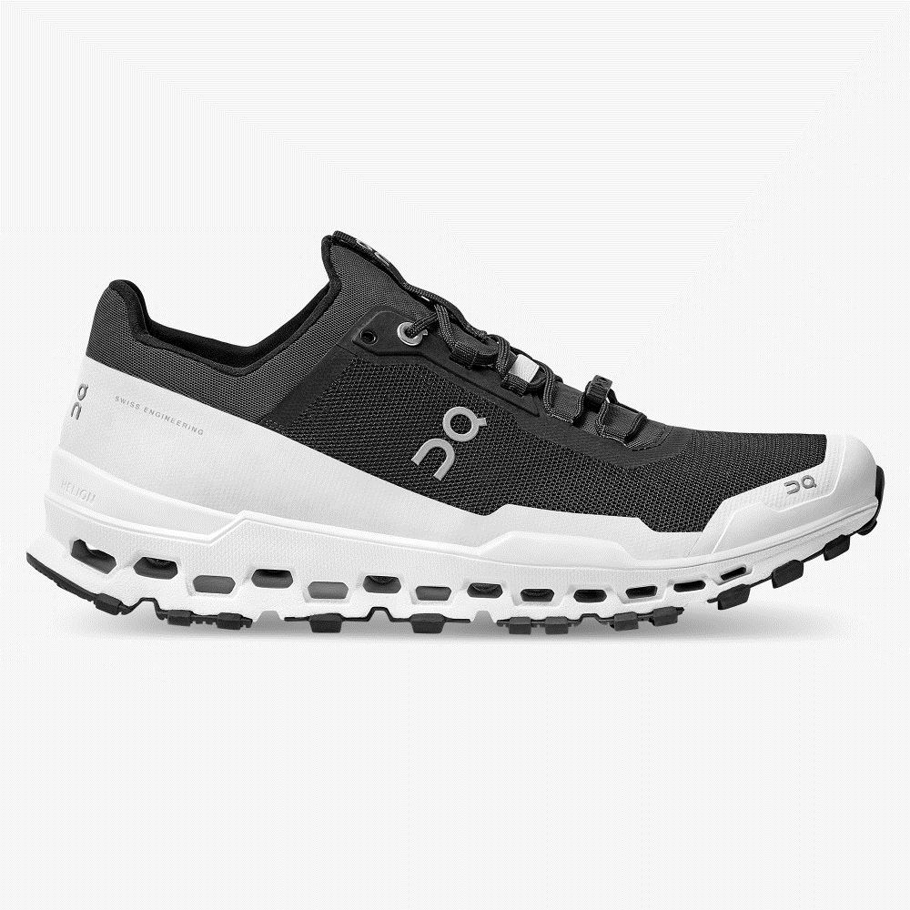 Black White Men\'s On Running Cloudultra Trail Running Shoes | PUD367QX