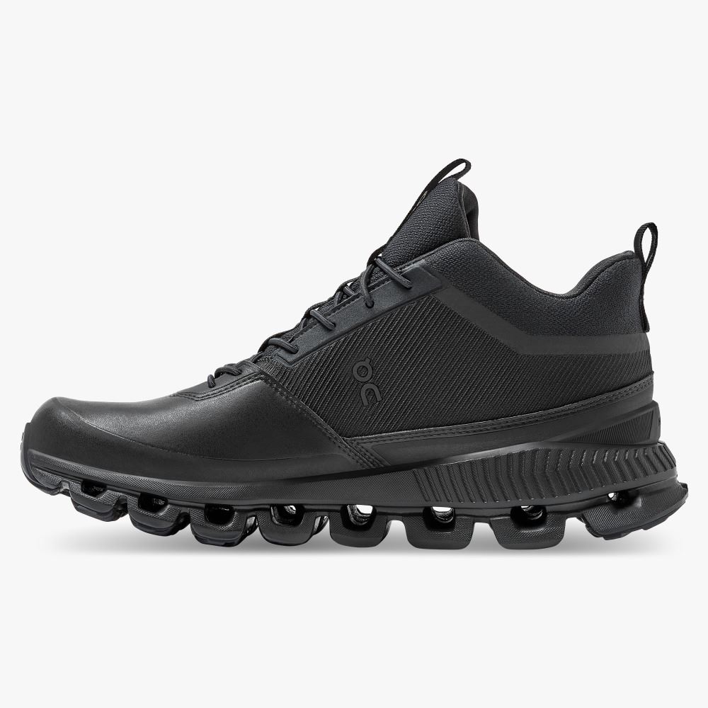 Black Women's On Running Cloud Hi Sneakers | VUU2832EO