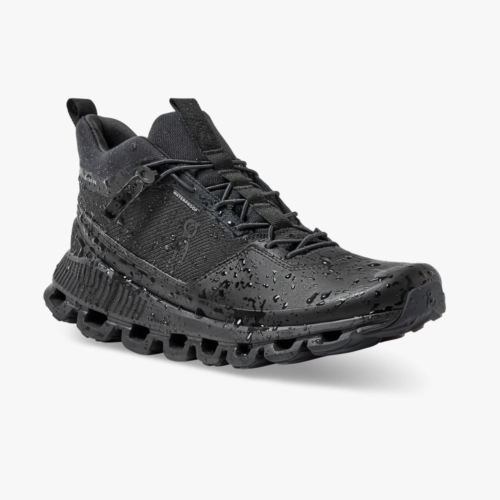 Black Women's On Running Cloud Hi Sneakers | VUU2832EO