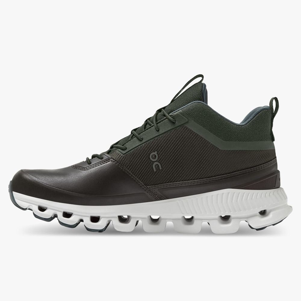 Black Women's On Running Cloud Hi Sneakers | YZW2864DQ