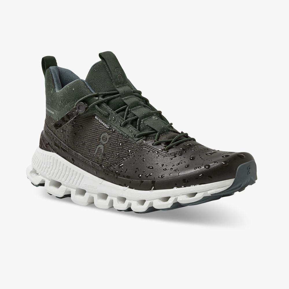 Black Women's On Running Cloud Hi Sneakers | YZW2864DQ