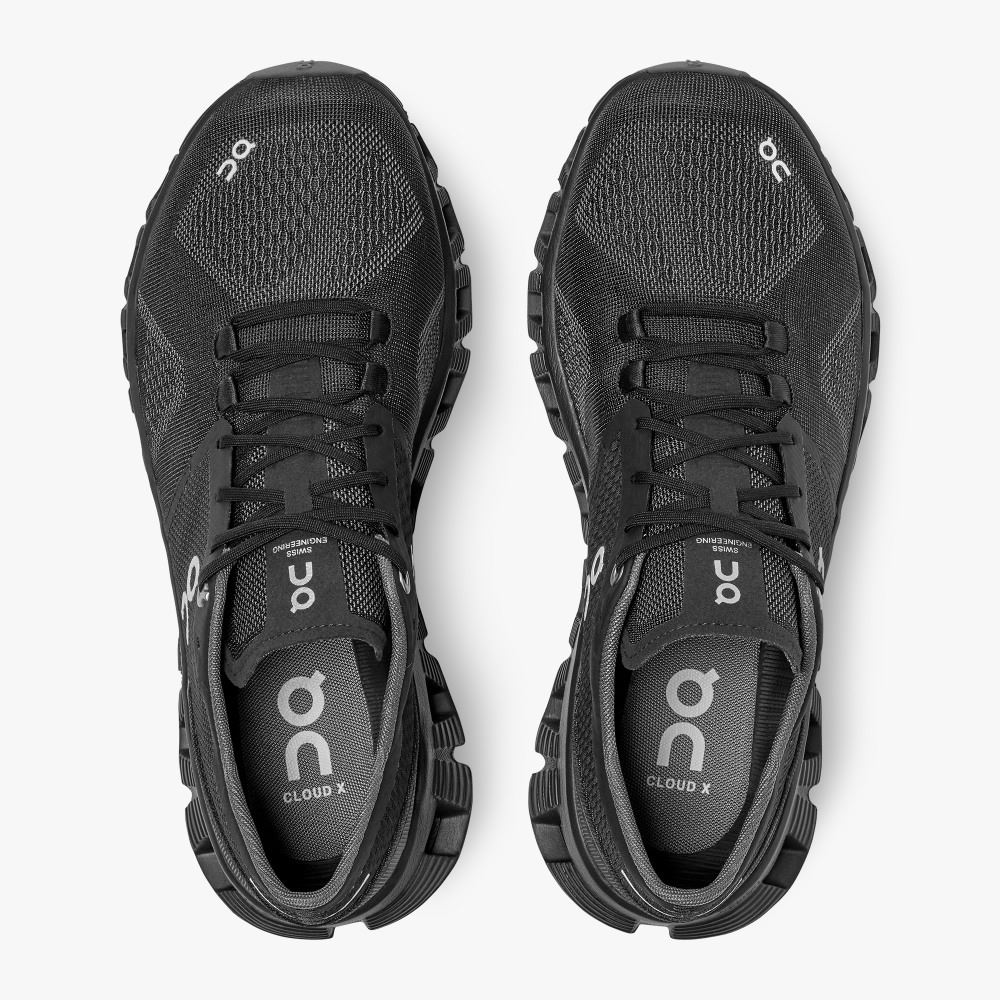 Black Women's On Running Cloud X Road Running Shoes | IMX4914QJ
