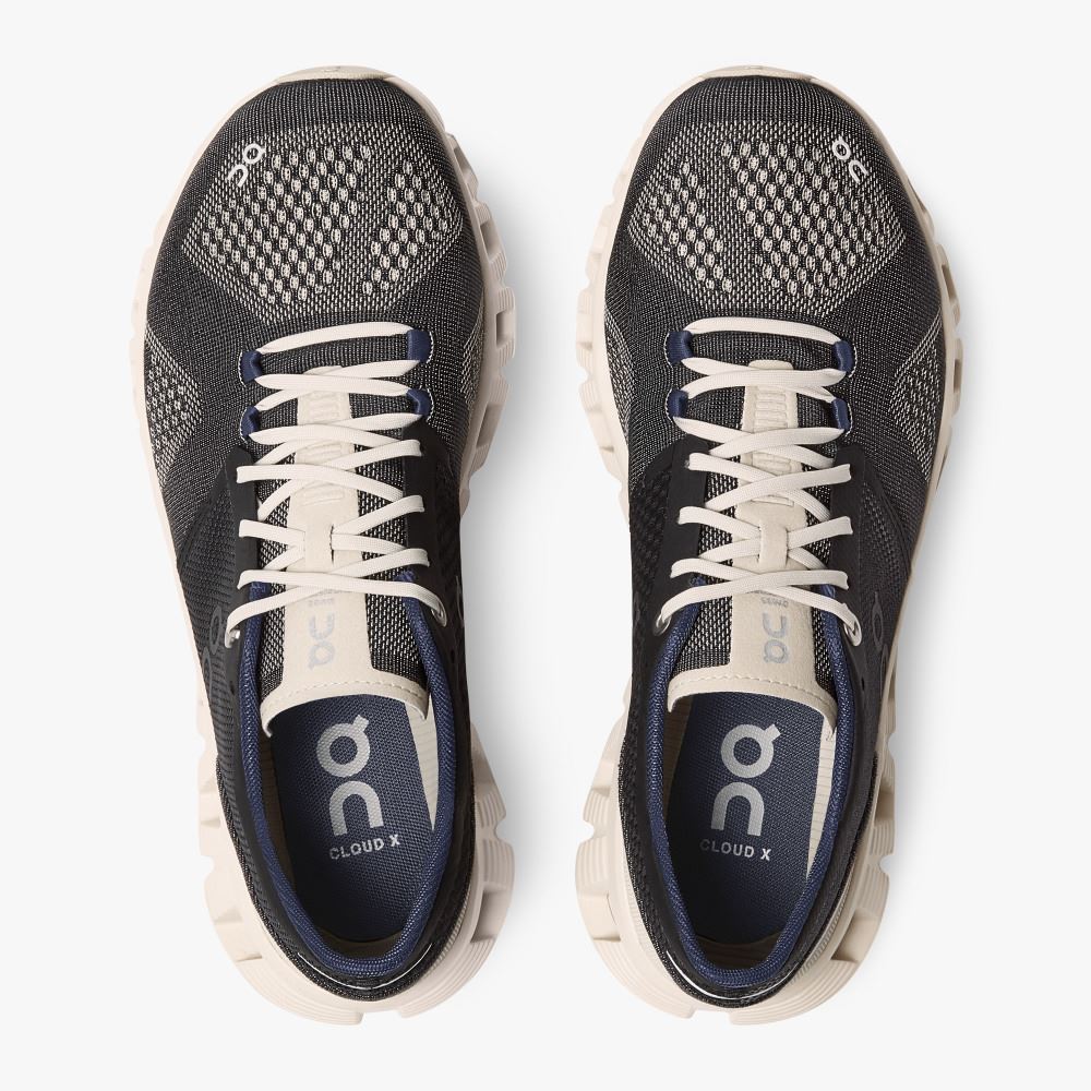 Black Women's On Running Cloud X Road Running Shoes | NWL804SY