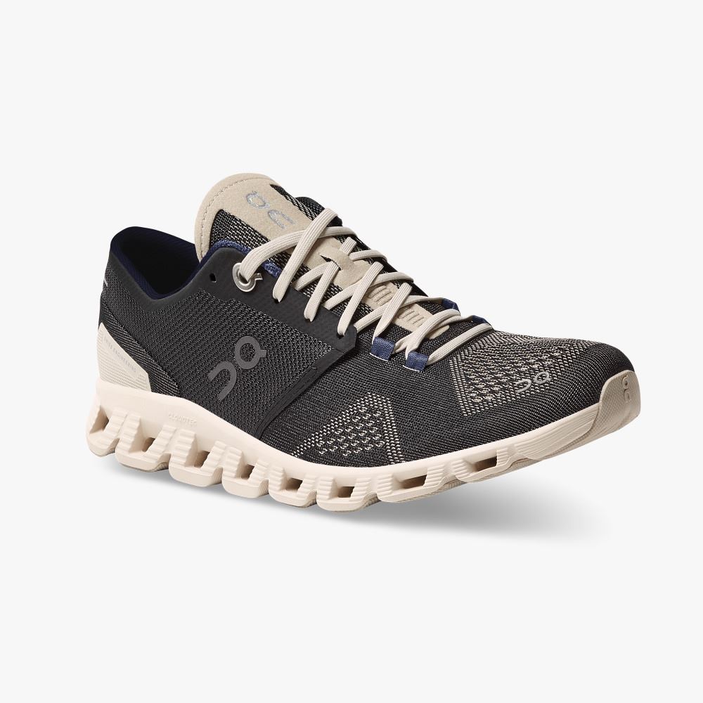 Black Women's On Running Cloud X Road Running Shoes | NWL804SY