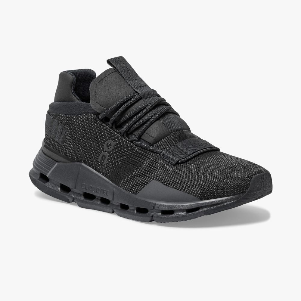 Black Women's On Running Cloudnova Sneakers | XMD1535UK