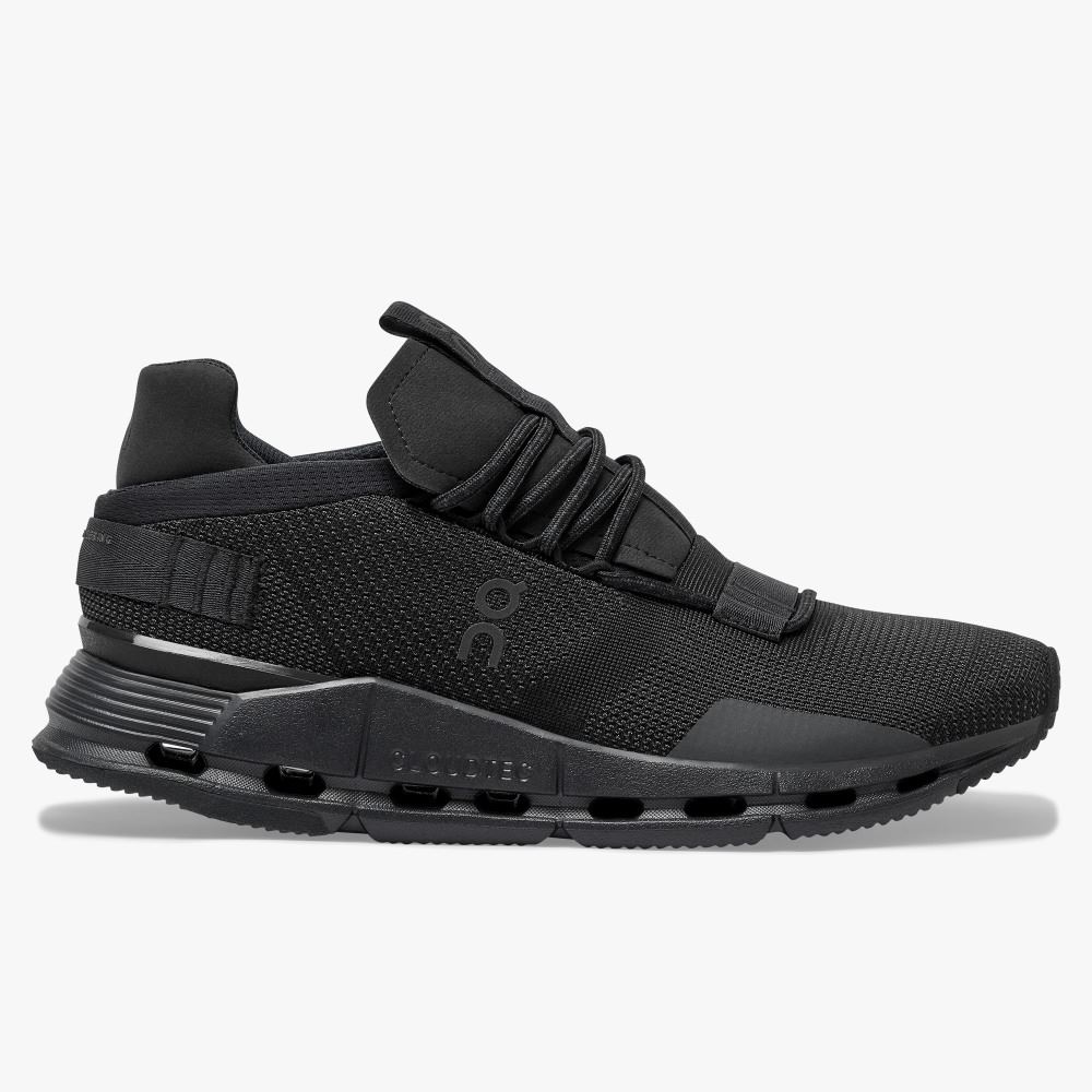 Black Women\'s On Running Cloudnova Sneakers | XMD1535UK