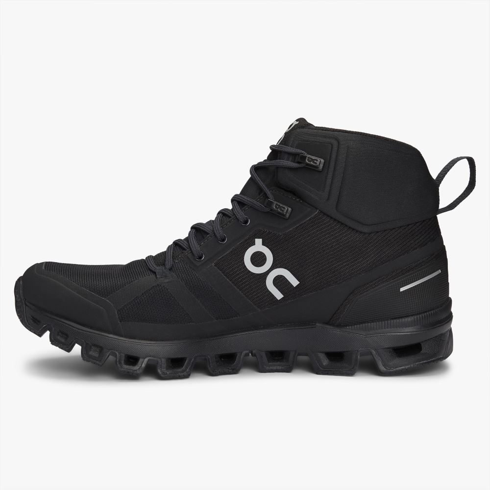 Black Women's On Running Cloudrock Hiking Shoes | BGC5598KE