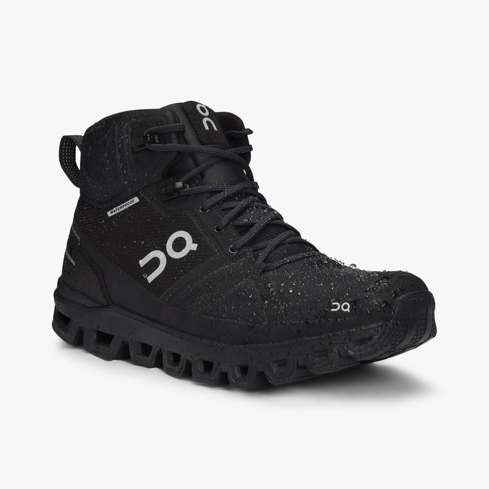 Black Women's On Running Cloudrock Hiking Shoes | BGC5598KE