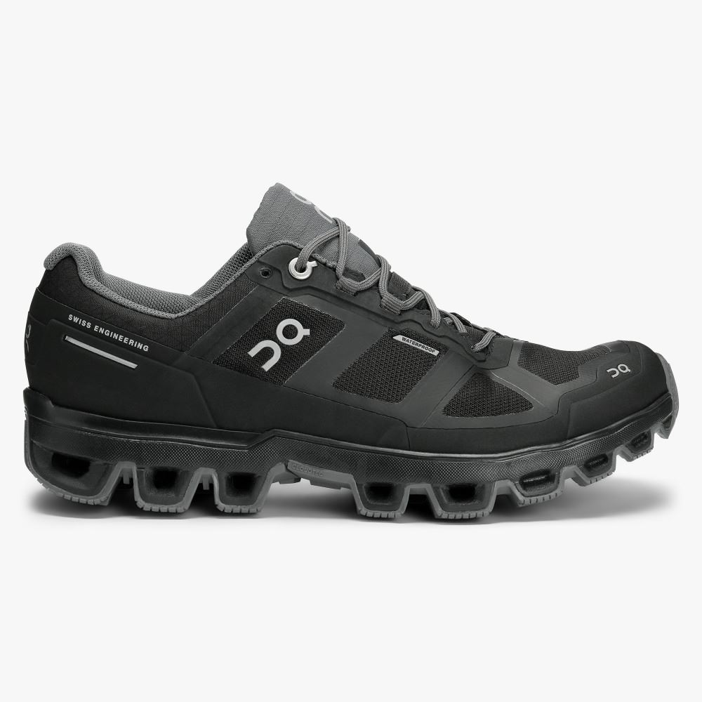 Black Women\'s On Running Cloudventure Trail Running Shoes | LXF659YN