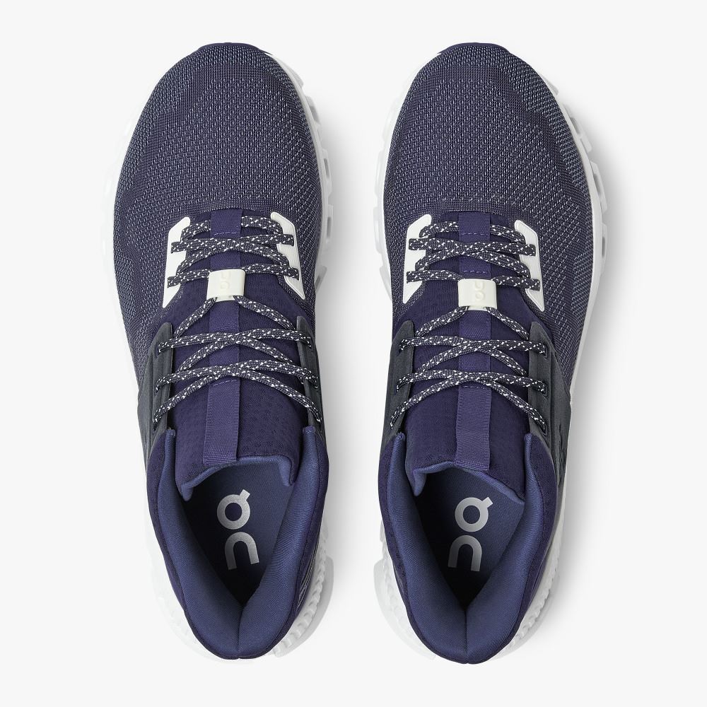 Blue Men's On Running Cloud Hi Sneakers | PVF5491QH