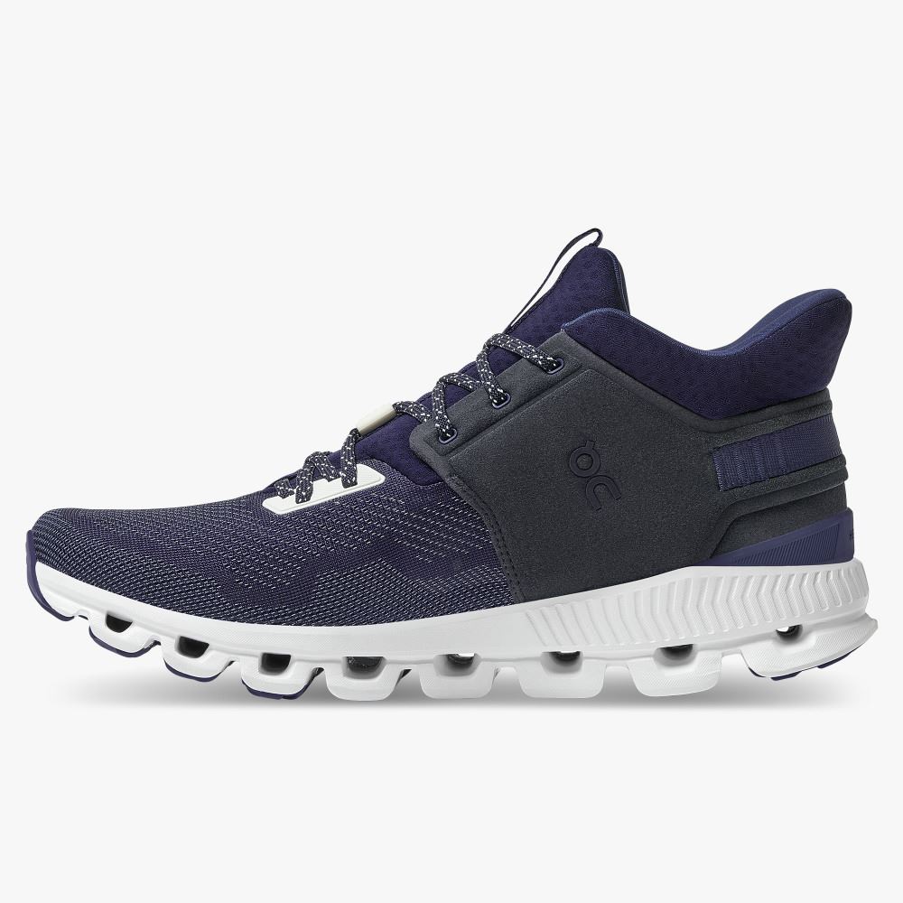 Blue Men's On Running Cloud Hi Sneakers | PVF5491QH