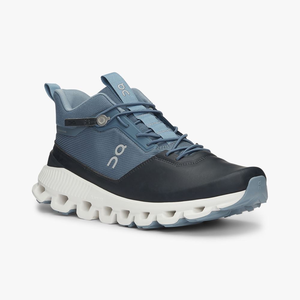 Blue Women's On Running Cloud Hi Sneakers | VIK1351DY