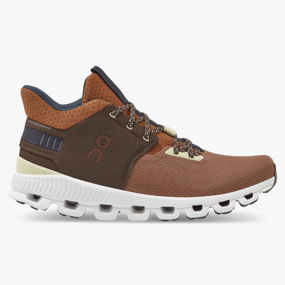 Brown Men\'s On Running Cloud Hi Sneakers | GNS9375CD