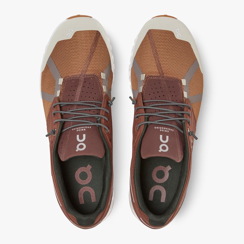 Brown Men's On Running Cloud Sneakers | KVP6567IC