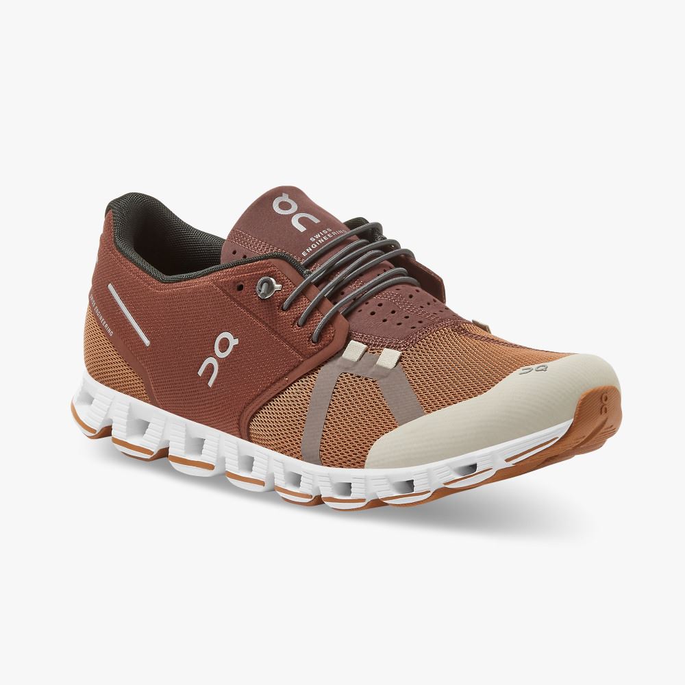 Brown Men's On Running Cloud Sneakers | KVP6567IC