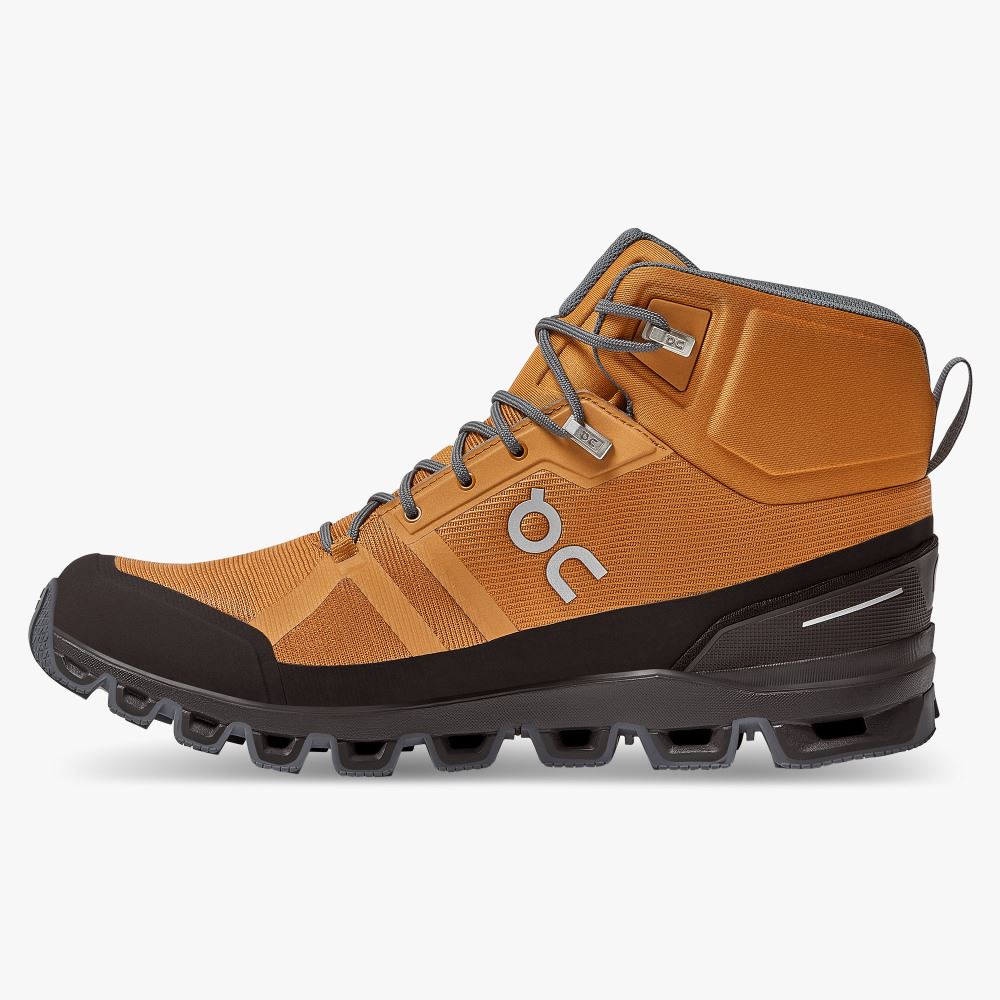 Brown Men's On Running Cloudrock Hiking Shoes | NTP243QS